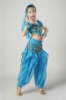 Picture of Girl's Belly Dance Outfits Paillette Ruffles Short Sleeves -Light Blue