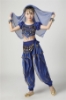 Picture of Girl's Belly Dance Outfits Paillette Ruffles Short Sleeves -Light Blue