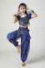 Picture of Girl's Belly Dance Outfits Paillette Ruffles Short Sleeves -Dark Blue