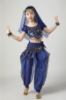 Picture of Girl's Belly Dance Outfits Paillette Ruffles Short Sleeves -Dark Blue