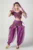 Picture of Girl's Belly Dance Outfits Paillette Ruffles Short Sleeves -Rose