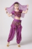 Picture of Girl's Belly Dance Outfits Paillette Ruffles Short Sleeves -Puple