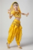 Picture of Girl's 5pcs Belly Dance Outfits Paillette Ruffles Short Sleeves -Yellow