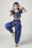 Picture of Girl's 5pcs Belly Dance Outfits Paillette Ruffles Short Sleeves -Yellow