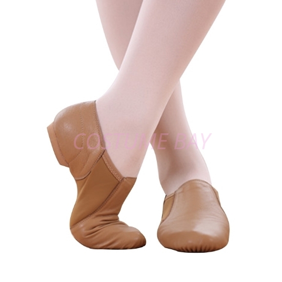 Picture of Jazz Genuine Soft Leather Dance Shoes-Brown