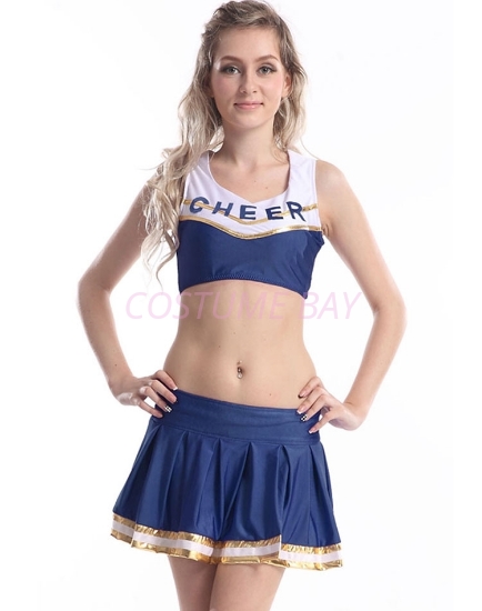 Picture of Ladies Girls Cheerleader Uniform Fancy Dress Costume