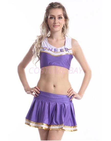 Picture of Ladies Girls Cheerleader Uniform Fancy Dress Costume