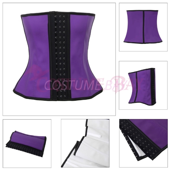 Picture of Women latex Waist Training Corset-Purple