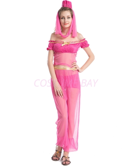 Picture of Womens  Aladdin Belly Dance Fancy Dress -Pink