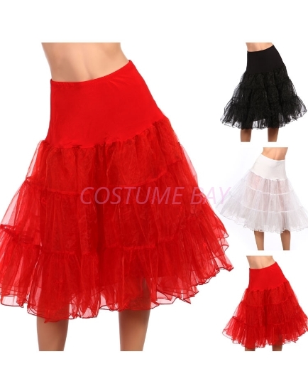Picture of Retro Rockabilly Petticoat Tutu Costume Underskirt-Red