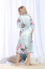 Picture of Women Long Floral Satin Kimono Robes - Black