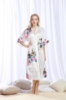 Picture of Women Long Floral Satin Kimono Robes - Pink