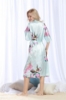 Picture of Women Long Floral Satin Kimono Robes - White