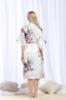 Picture of Women Long Floral Satin Kimono Robes - White