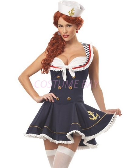 Picture of Navy Sailor Girl Uniform Fancy Dress