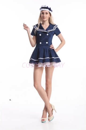 Picture of Navy Sailor Girl Uniform Fancy Dress