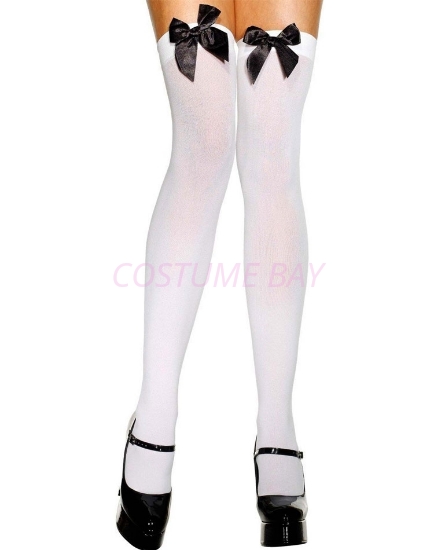 Picture of Halloween Black/Red Bowtie Stockings