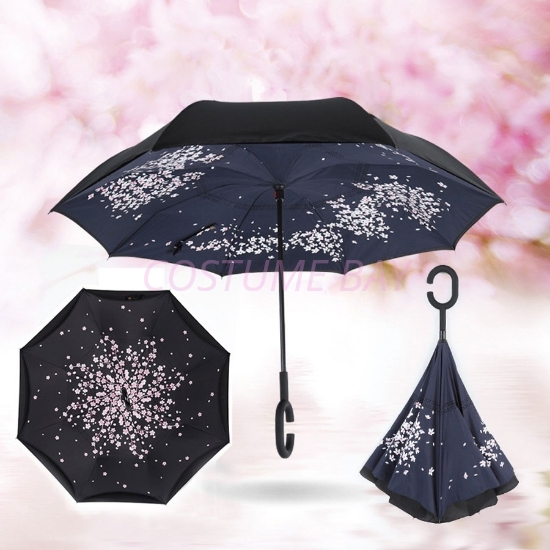 Picture of Upside Down Reverse Umbrella - Cherry Blossom