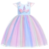 Picture of Girls Princess Unicorn Rainbow Tutu Dress-Blue