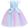 Picture of Girls Princess Unicorn Rainbow Tutu Dress-Blue