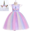 Picture of Girls Princess Unicorn Rainbow Tutu Dress-Purple