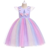 Picture of Girls Princess Unicorn Rainbow Tutu Dress-Purple