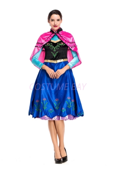 Picture of Adult Ladies Deluxe Frozen Anna Costume Dress
