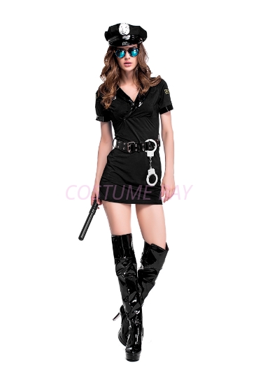 Picture of New Ladies Police Cop Party Fancy Dress Costume Outfit