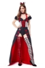 Picture of Alice in Wonderland Red Queen of Hearts Costume with Stockings