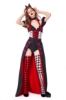 Picture of Alice in Wonderland Red Queen of Hearts Costume with Stockings