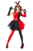 Picture of Womens Halloween Joker Clown Villain Squad Dress Costume