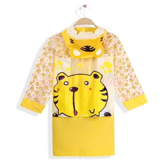 Picture of Children's Animal Waterproof Raincoat with Backpack Cover -Tiger