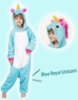 Picture of Kids Blue Royal Unicorn Onesie