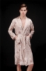 Picture of Womens Mens Satin Dressing Gown Robe Sleepwear for Couple - Camel