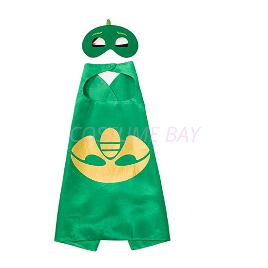 Picture of Kids PJ Cape &  Mask Set - Catboy Green