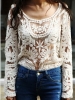 Picture of Floral Top-Beige