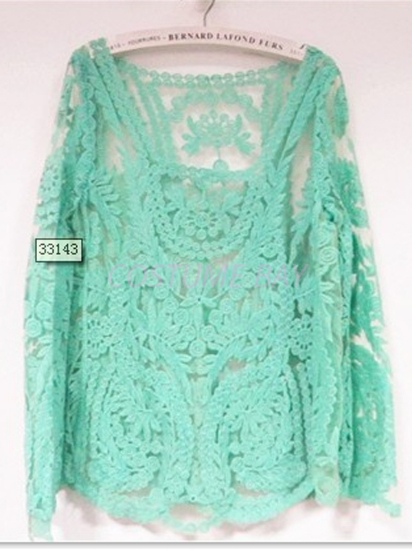 Picture of Floral Top-Mint Green