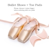 Picture of Deluxe Pink Ballet Dancing Shoes with optional Silica Toe Pads