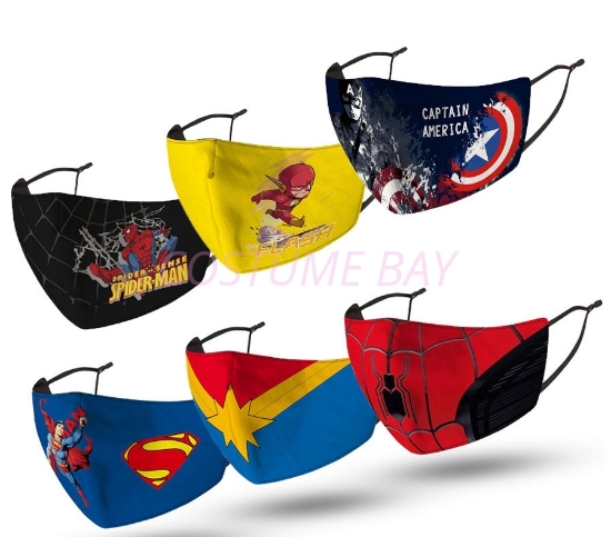 Picture of 3D Kids Unisex Reusable Superhero Face Mask