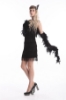 Picture of 1920's Charleston Flapper Dress Two Shoulders - Black