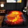 Picture of 3D Hot Fire Basketball Duvet Cover Set with Pillowcase