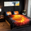 Picture of 3D Hot Fire Basketball Duvet Cover Set with Pillowcase