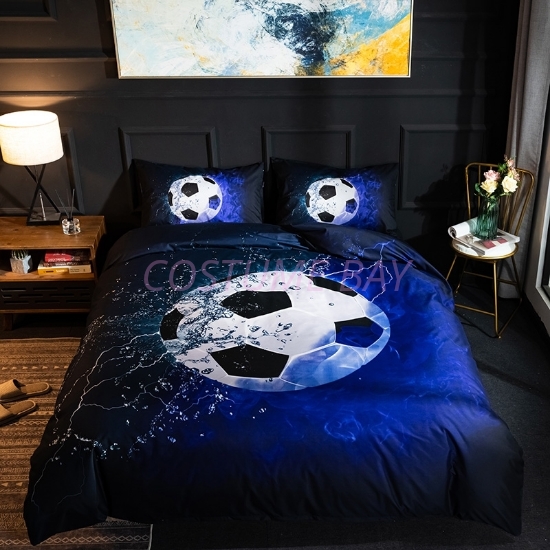 Picture of 3D Soccer Ball Bed Duvet Cover Set with Pillowcase