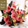 Picture of 2pcs Bouquet 8 Heads 5 Branches Artificial Roses Flowers - Pink