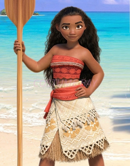 Girls Adult Costume Moana Princess Fancy Dress Cosplay Deluxe