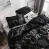 Picture of Black Marble Bed Duvet Cover Set