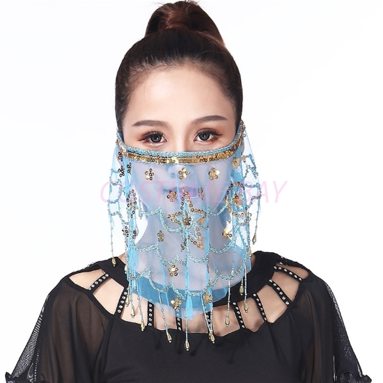 Picture of Dancing Face Veil - Light Blue