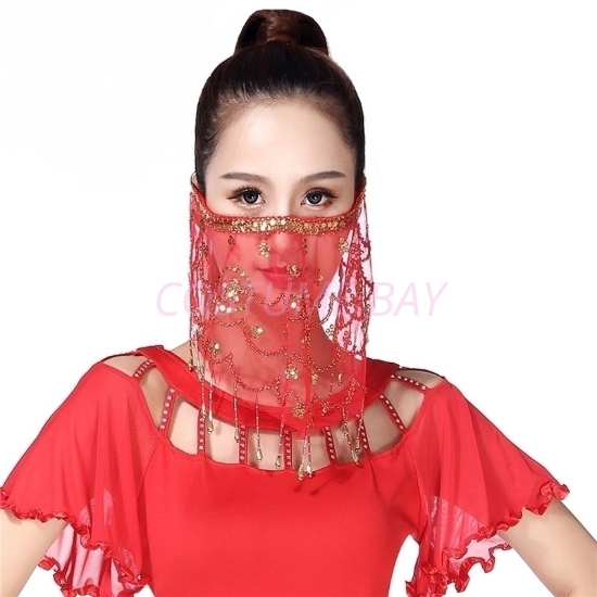 Picture of Dancing Face Veil - Red