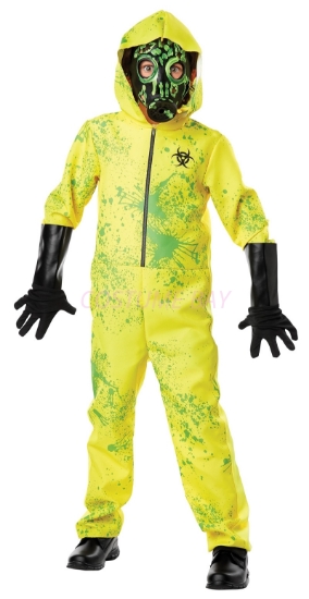 Picture of Toxic Waste Yellow Hazmat Suit Boys Halloween Costume