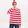 Picture of Red and White Stripes Wally Mens Costume Set